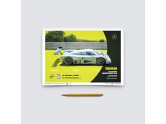 Automobilist Posters | Sauber Mercedes C9 - 24h Le Mans - 100th Anniversary - 1989, Mini Edition, 21 x 30 cm