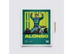 Automobilist Posters | Aston Martin Aramco Cognizant Formula One™ Team - Fernando Alonso - 2023, Classic Edition, 40 x 50 cm
