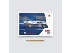 Automobilist Posters | Porsche 962 C - 24h Le Mans - 100th Anniversary - 1986, Mini Edition, 21 x 30 cm