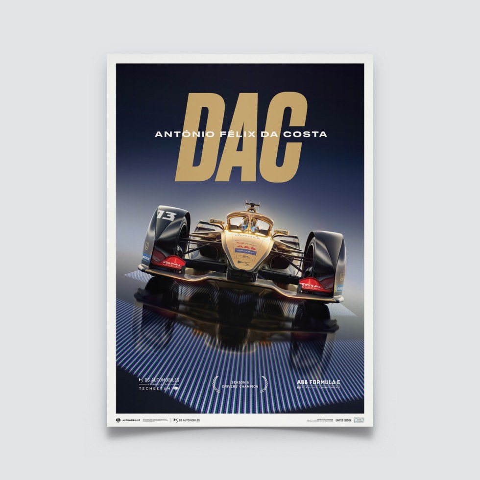 DS TECHEETAH - Formula E Team - António Félix Da Costa | Limited Edition - Plakáty Limited Edition