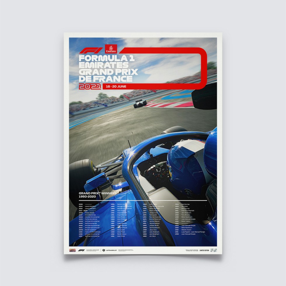 Formula 1® Emirates Grand Prix De France 2021 | Limited Edition - Plakáty Limited Edition