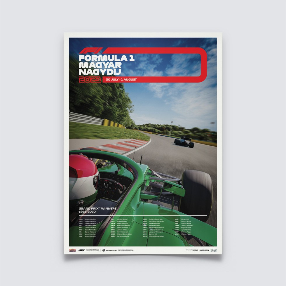Automobilist Formula 1® Magyar Nagydíj 2021 | Limited Edition - Plakáty Limited Edition