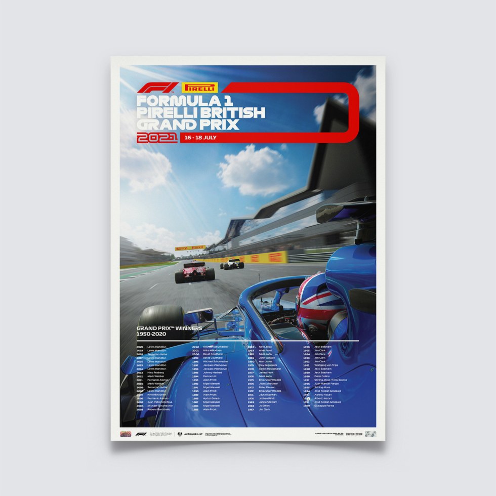 Formula 1® Pirelli British Grand Prix 2021 | Limited Edition - Plakáty Limited Edition