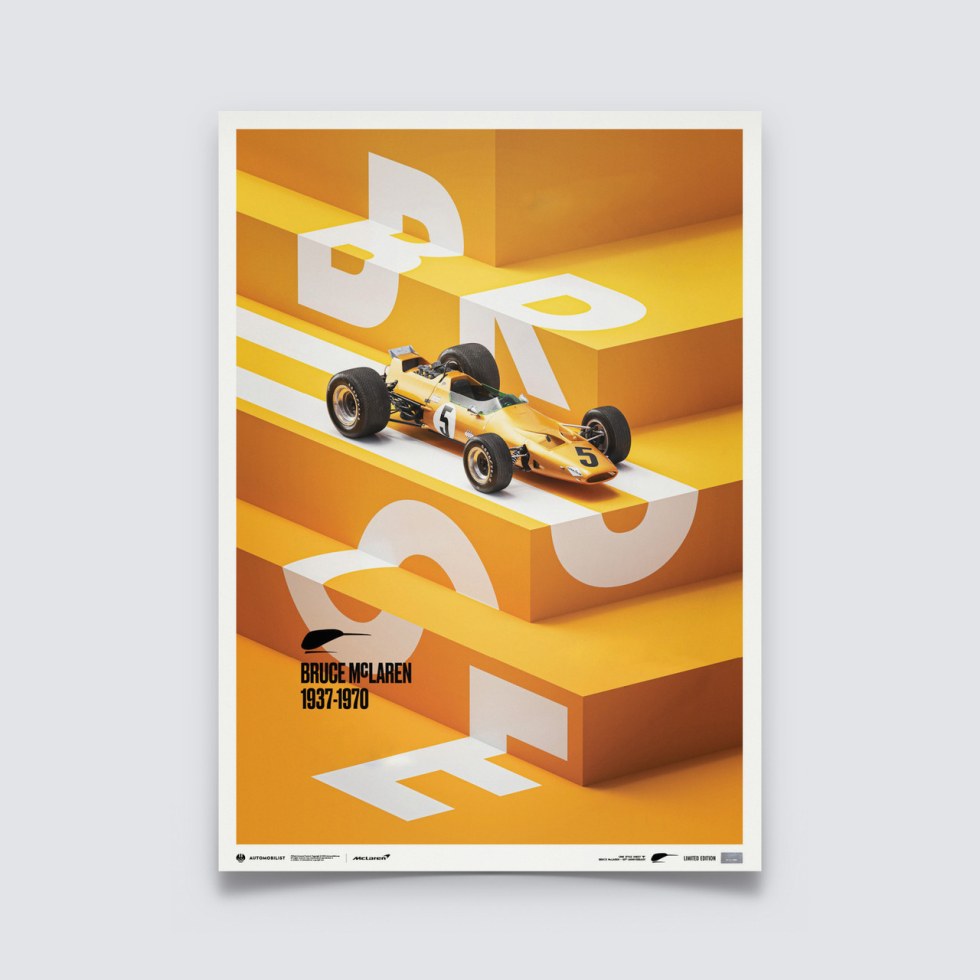 McLaren Papaya - Bruce McLaren special - Spa-Francorchamps Circuit - 1968 | Limited Edition - Plakáty Limited Edition