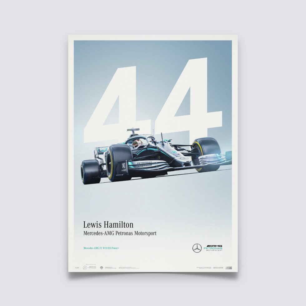Automobilist Posters | Mercedes-AMG Petronas Motorsport - Lewis Hamilton - 2019 | Limited Edition