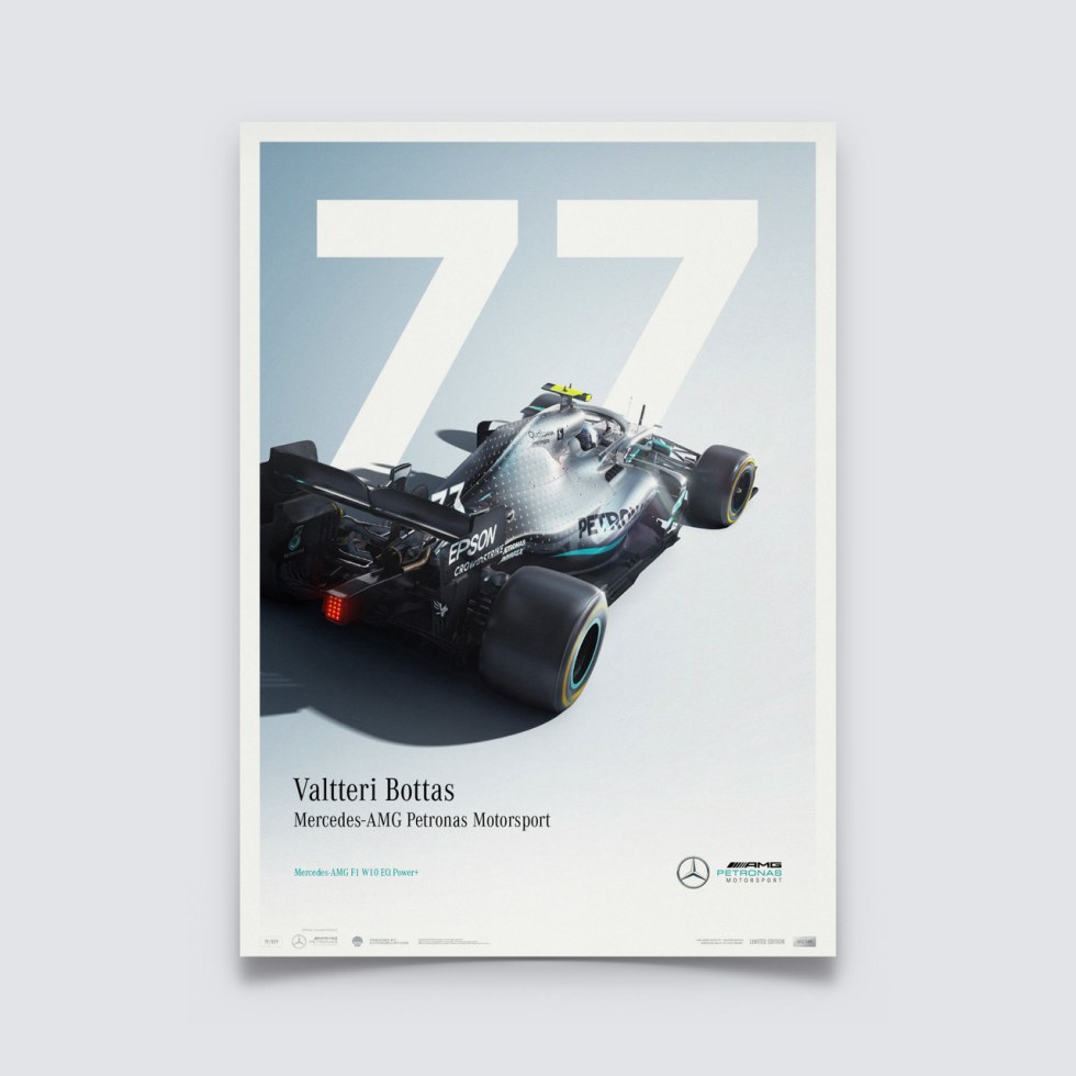 Mercedes-AMG Petronas Motorsport - 2019 - Valtteri Bottas - Limited Edition - Plakáty Limited Edition