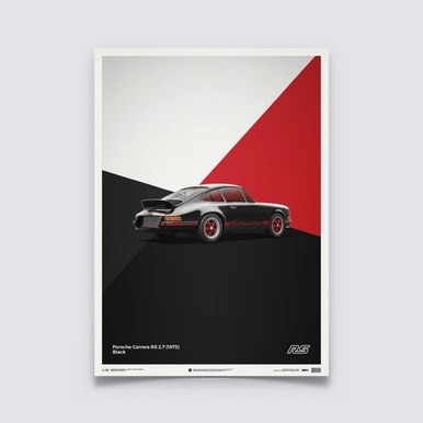 Porsche 911 RS - Black - Limited Poster - Plakáty Limited Edition