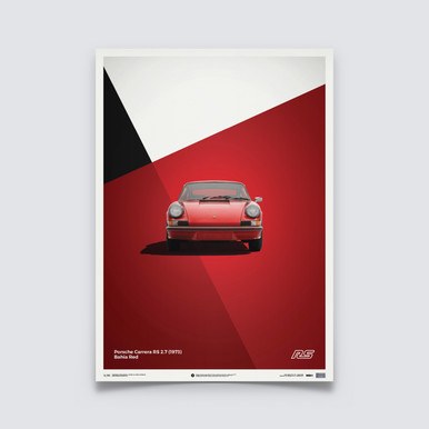 Porsche 911 RS - Red - Limited Poster - Plakáty Limited Edition