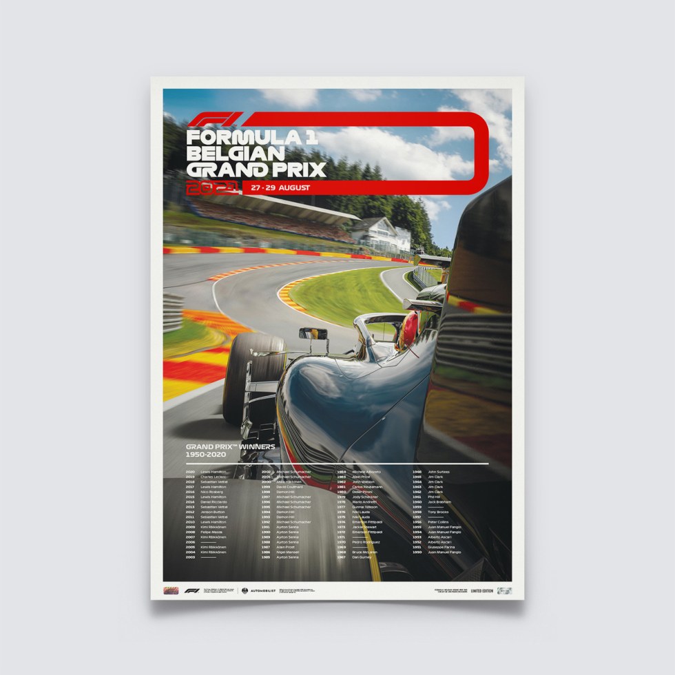 Formula 1® Rolex Belgian Grand Prix 2021 | Limited Edition - Plakáty Limited Edition