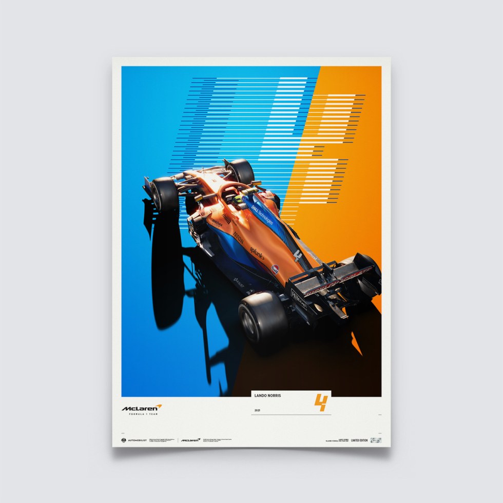 McLaren Formula 1 Team - Lando Norris - 2021 | Limited Edition - Plakáty Limited Edition