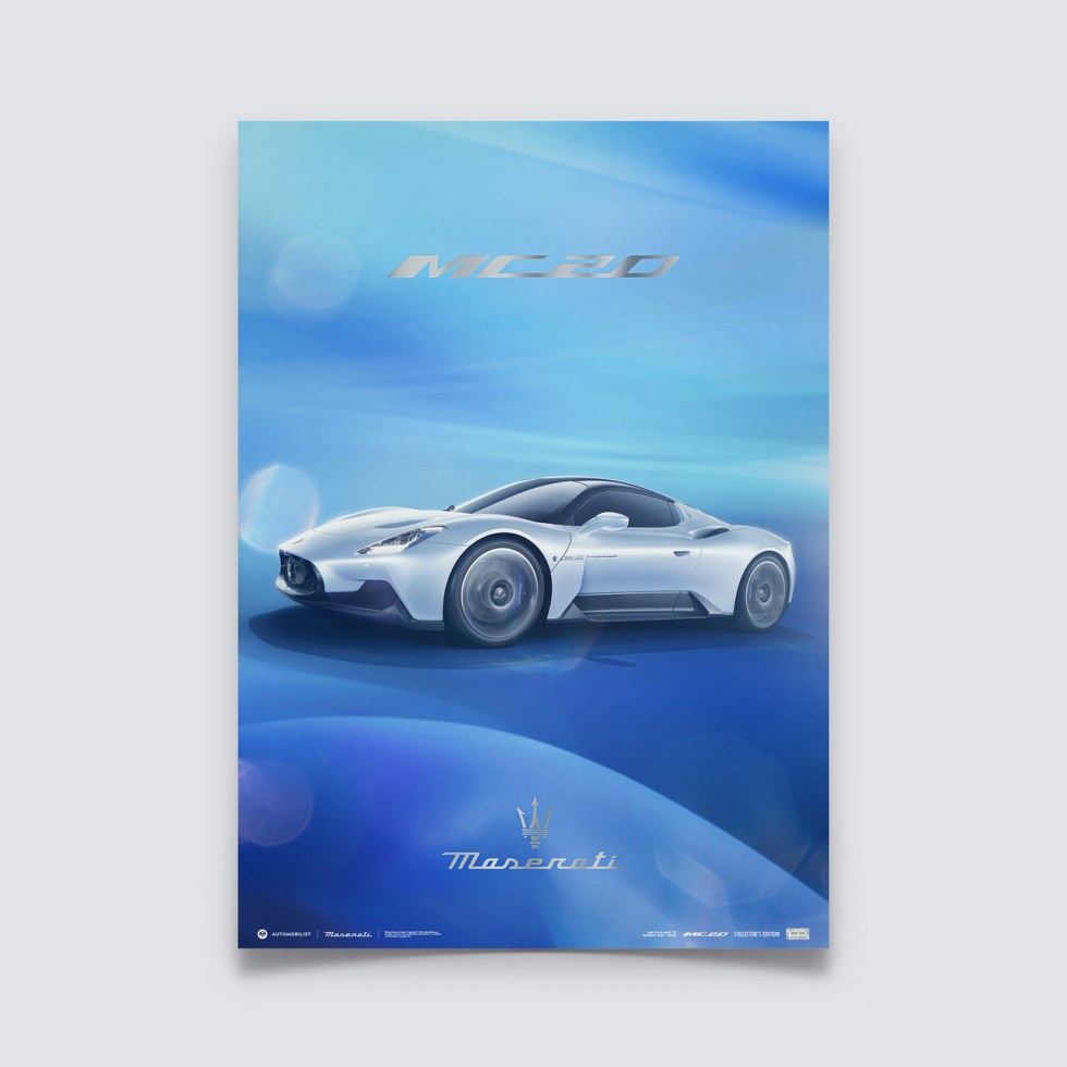 Automobilist Posters | Maserati MC20 - Side - 2020 | Collector´s Edition - Plakáty