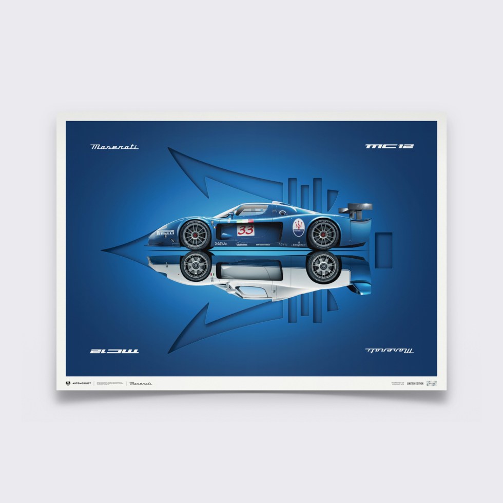 Automobilist Posters | Maserati MC12 - GT Zhuhai 500 km - 2004 - Horizontal | Limited Edition - Plakáty Limited Edition