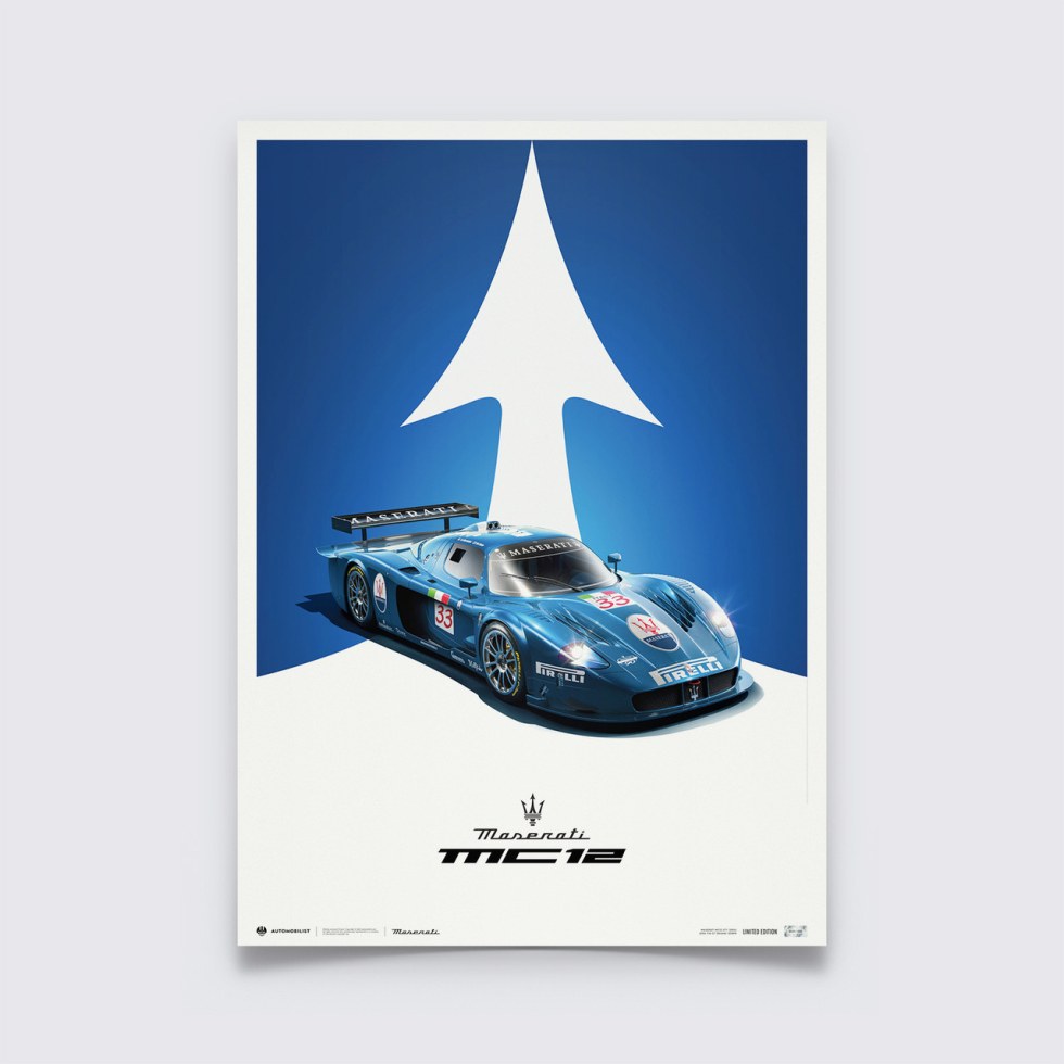 Automobilist Posters | Maserati MC12 - GT Zhuhai 500 km - 2004 | Limited Edition - Plakáty Limited Edition