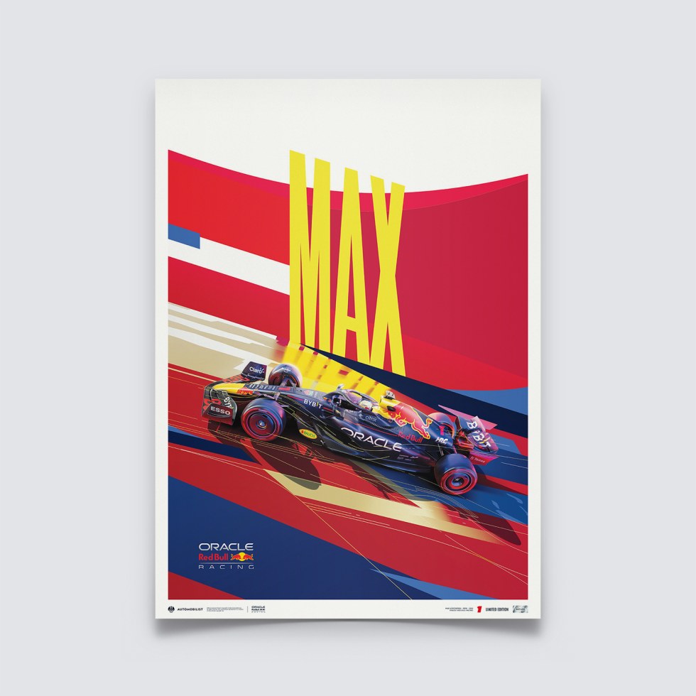 Automobilist Posters | Oracle Red Bull Racing - Max Verstappen - 2022 | Limited Edition - Plakáty Limited Edition