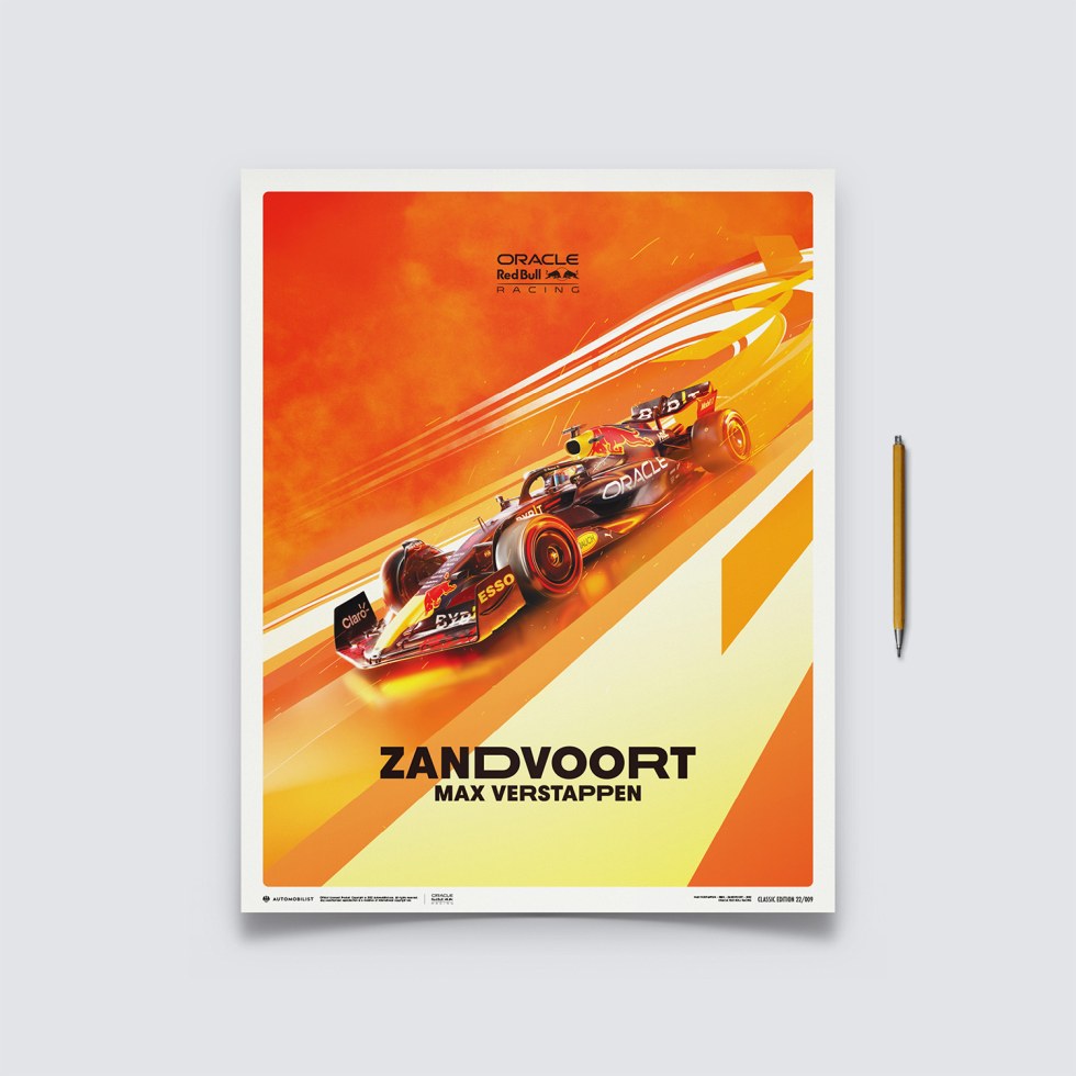 Automobilist Posters | Oracle Red Bull Racing - Max Verstappen - Dutch Grand Prix - 2022, Classic Edition, 40 x 50 cm - Plakáty Limited Edition