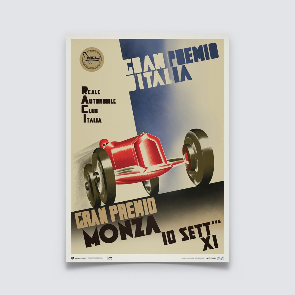 Automobilist Posters | Monza Circuit - 100 Years Anniversary - 1933 | Limited Edition