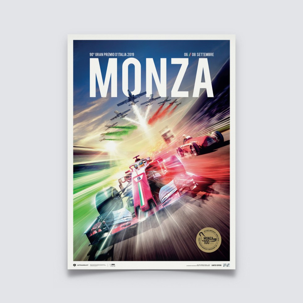 Automobilist Posters | Monza Circuit - 100 Years Anniversary - 2019 | Limited Edition - Plakáty Limited Edition