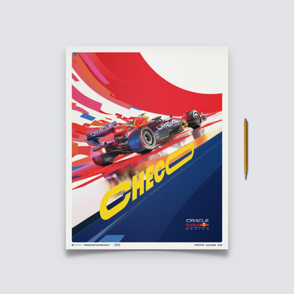 Automobilist Posters | Oracle Red Bull Racing - Sergio Pérez - 2022, Classic Edition, 40 x 50 cm - Plakáty Limited Edition