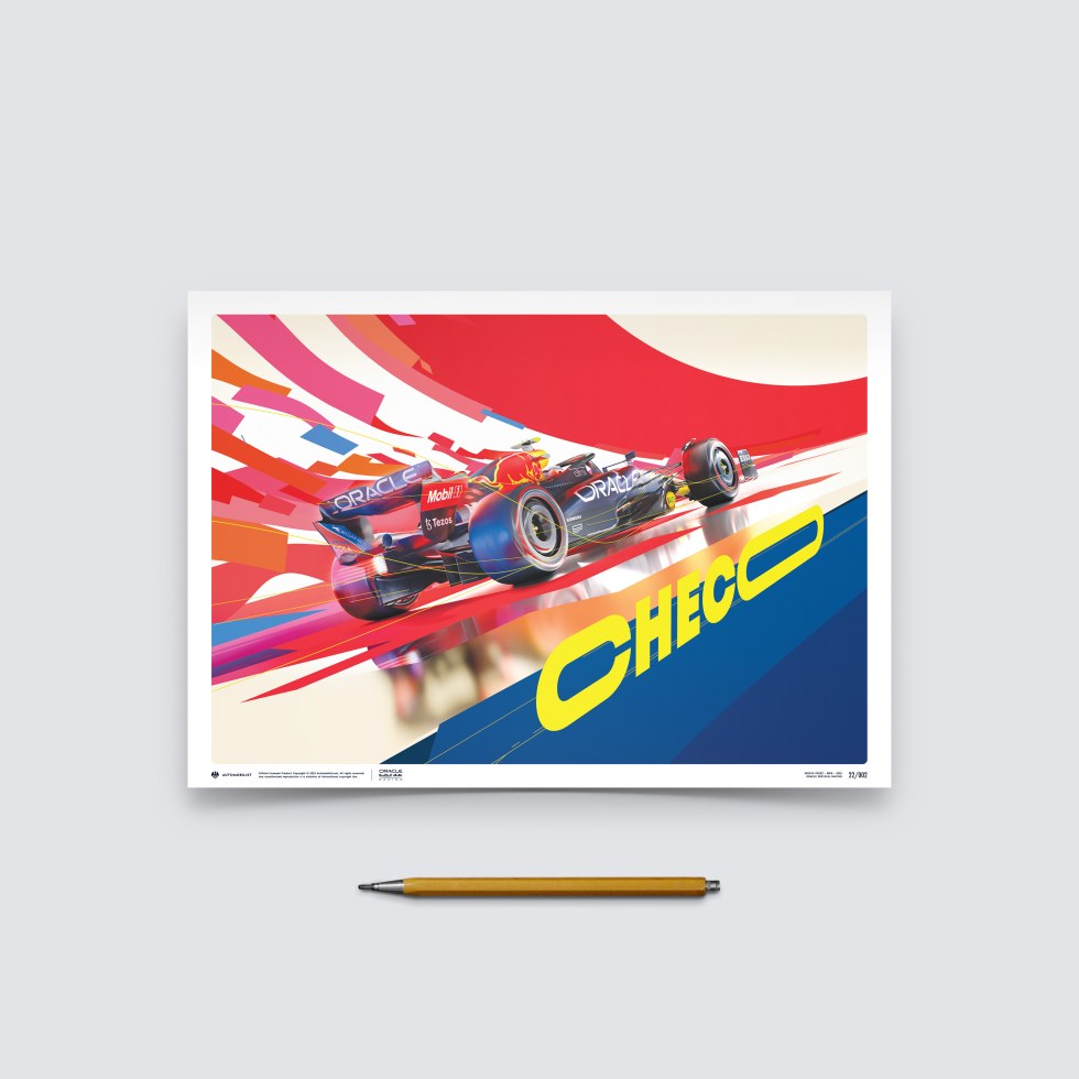 Automobilist Posters | Oracle Red Bull Racing - Sergio Pérez - 2022, Mini Edition, 21 x 30 cm - Plakáty Limited Edition