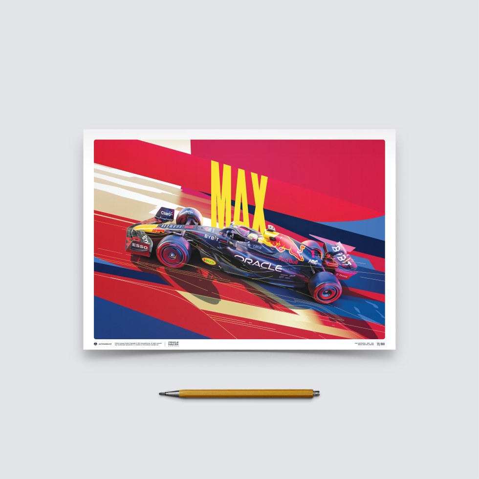 Automobilist Posters | Oracle Red Bull Racing - Max Verstappen - 2022, Mini Edition, 21 x 30 cm - Plakáty Limited Edition