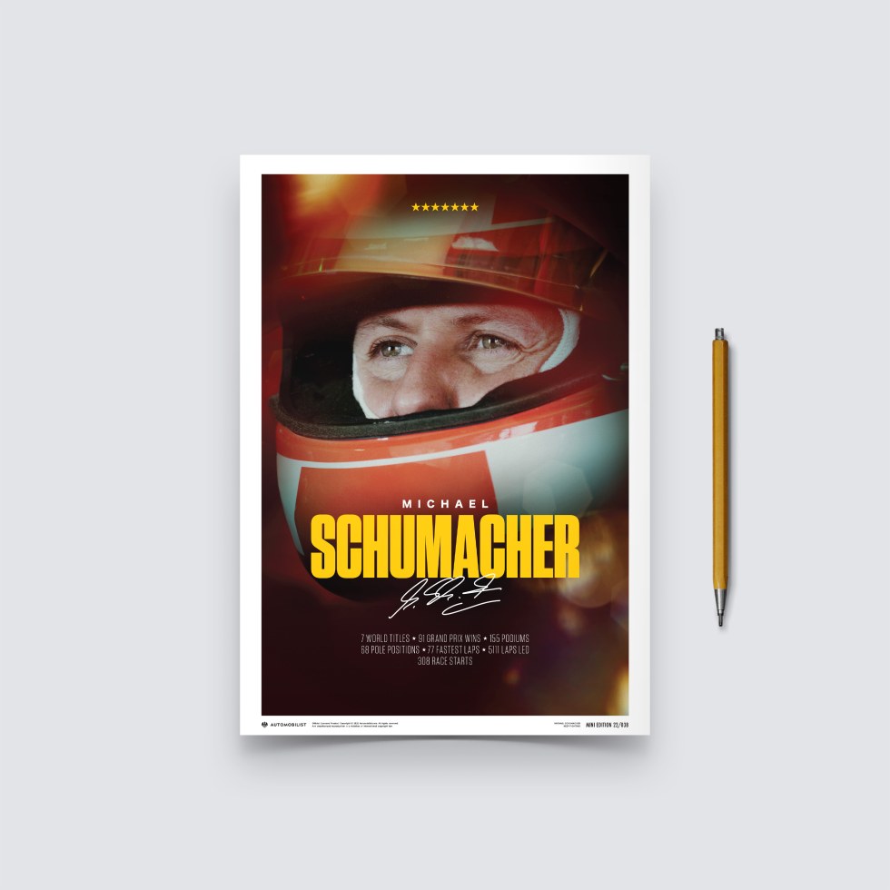Automobilist Posters | Michael Schumacher - Keep Fighting - 2023, Mini Edition, 21 x 30 cm