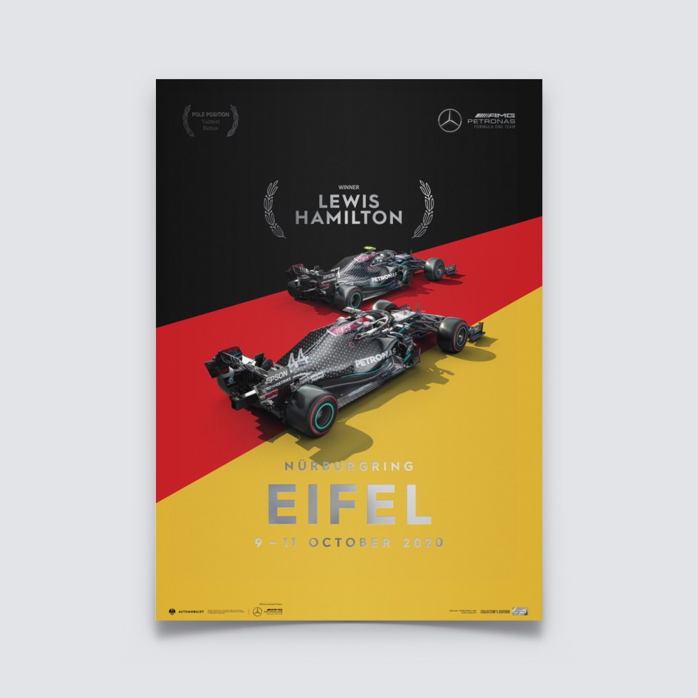 Automobilist Posters | Mercedes-AMG Petronas F1 Team - Lewis Hamilton - Germany - 2020 | Collector´s Edition - Plakáty