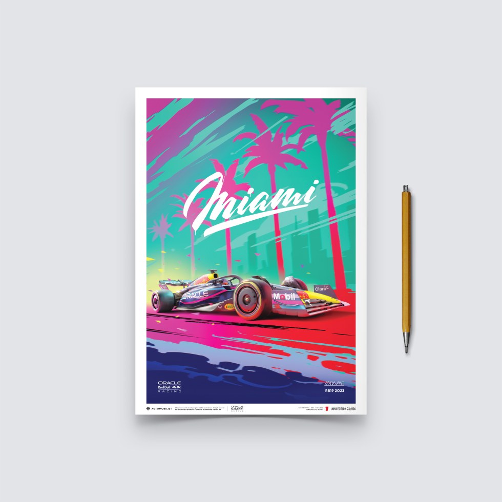 Automobilist Posters | Oracle Red Bull Racing - Miami - 2023, Mini Edition, 21 x 30 cm