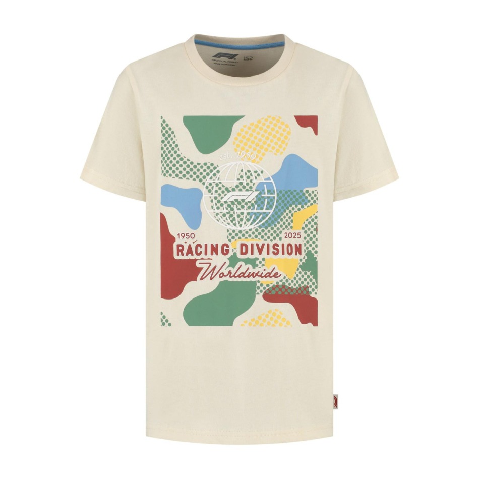 Formule 1 dětské tričko Camo Graphic beige F1 Team 2025 - Formule 1 dětské oblečení