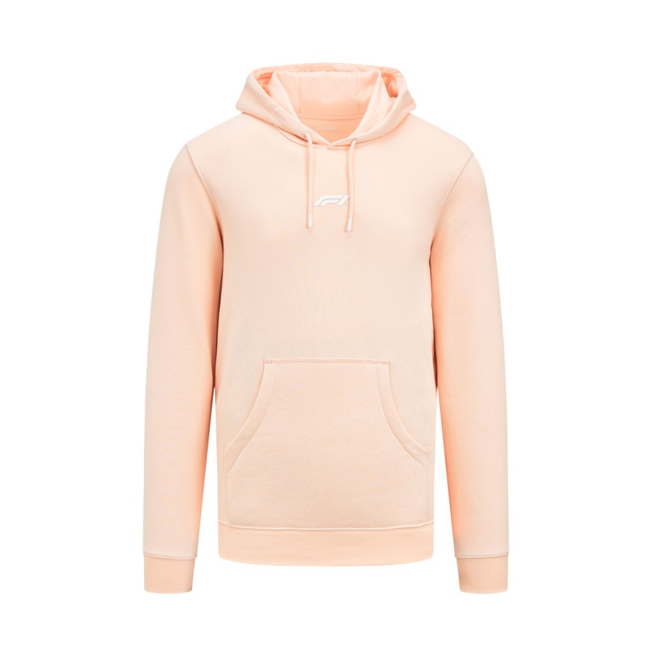 Formule 1 pánská mikina s kapucí Pastel Pink F1 Team 2023