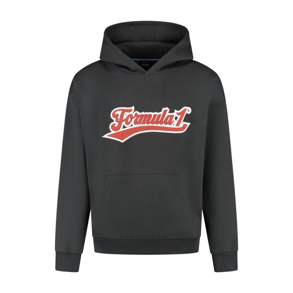 Formule 1 pánská mikina s kapucí Heritage Graphic black F1 Team 2025