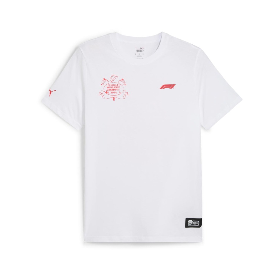 Formule 1 pánské tričko Austin GP white 2024 - Formule 1 trička, polo trička, košile