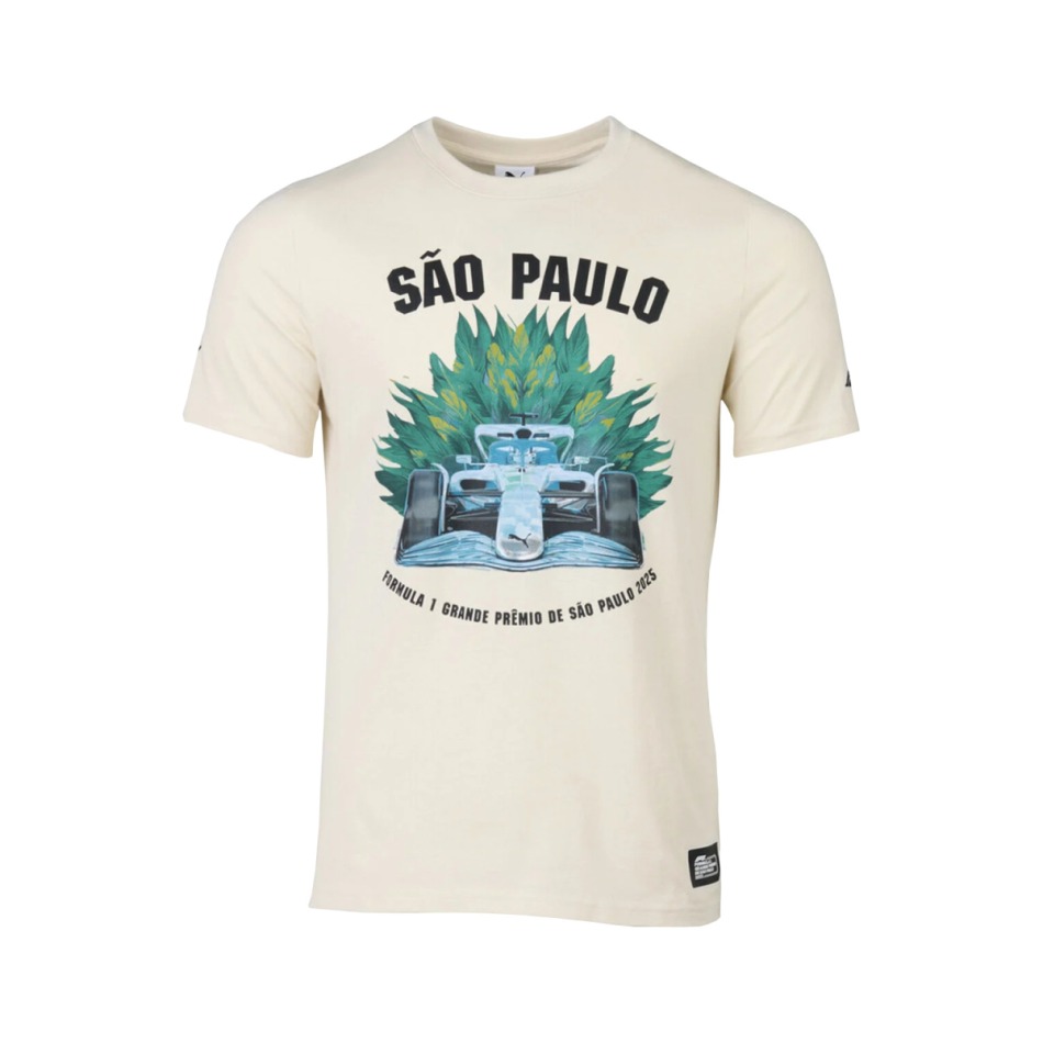 Formule 1 pánské tričko Brazil GP beige 2025