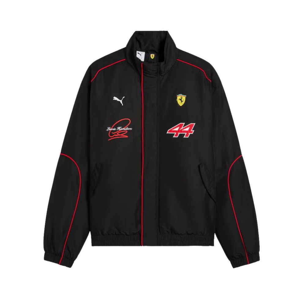 Ferrari F1 2026 závodní bunda Lewis Hamilton #44 černá - Ferrari pánské bundy