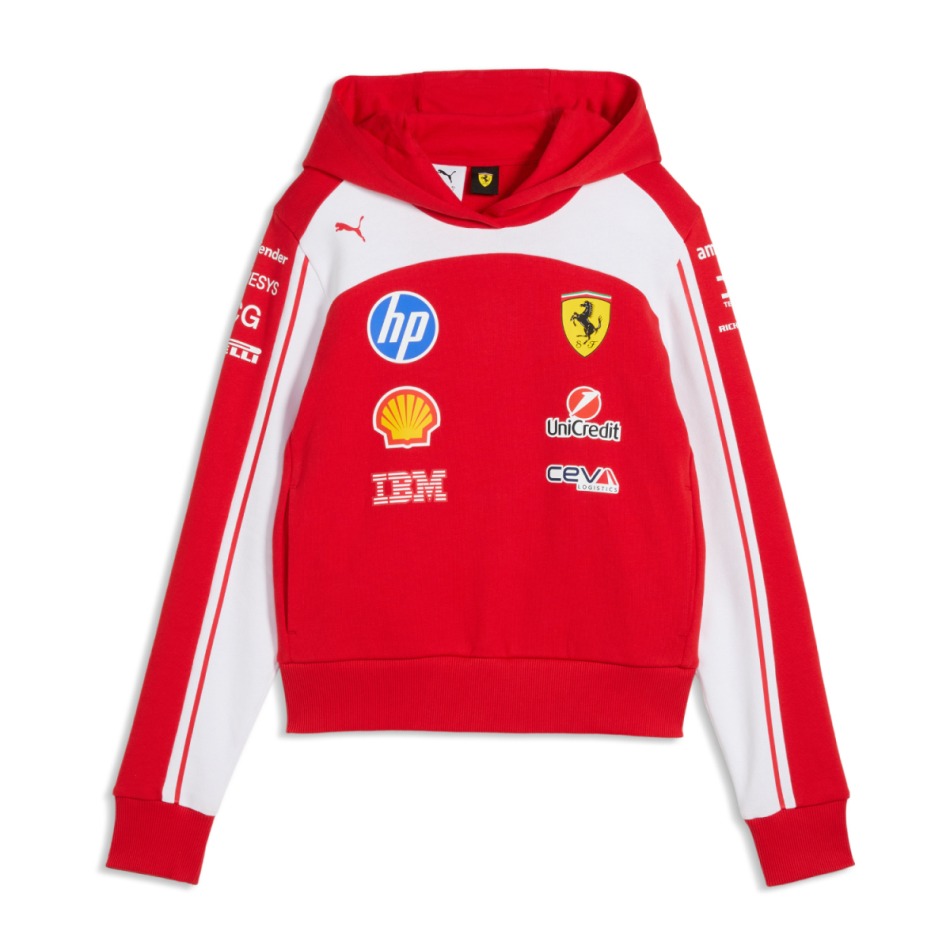 Ferrari dámská mikina s&nbsp;kapucí official Teamline Replica F1 Team 2026 - Dámské
