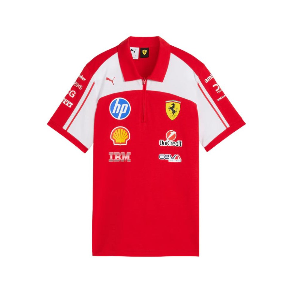 Ferrari F1 2026 dámské týmové polo tričko červené - Ferrari dámské trička