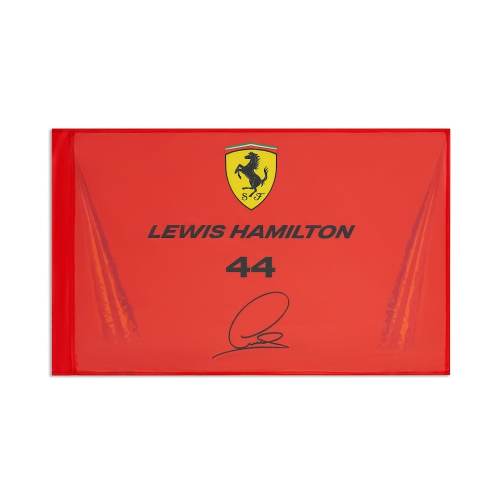Ferrari F1 2026 vlajka Lewis Hamilton 90x60cm - červená - Ferrari doplňky Vlajky