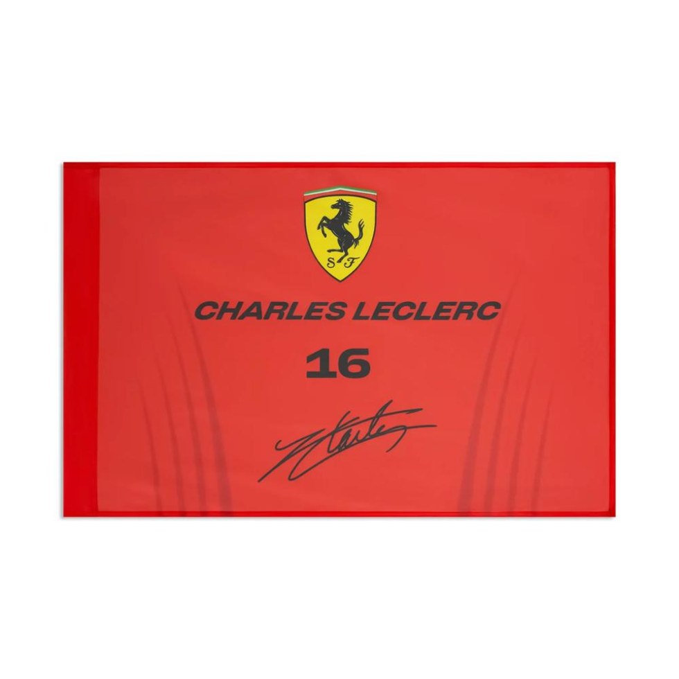 Ferrari F1 2026 vlajka Charles Leclerc 90x60cm červená - Ferrari doplňky Vlajky