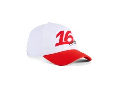 Ferrari čepice baseballová kšiltovka Charles Leclerc #16 white Graphic F1 Team 2026