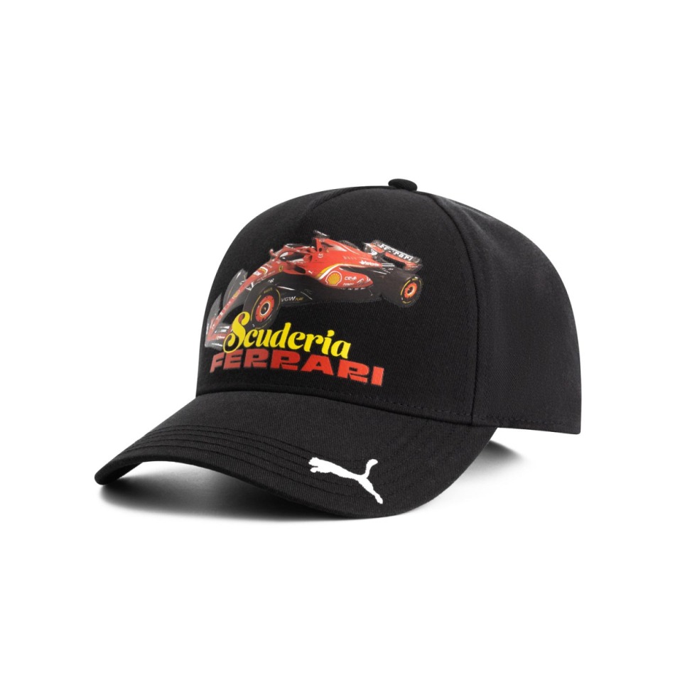 Ferrari čepice baseballová kšiltovka Graphic Car black F1 Team 2025 - Ferrari kšiltovky, čepice, rukavice