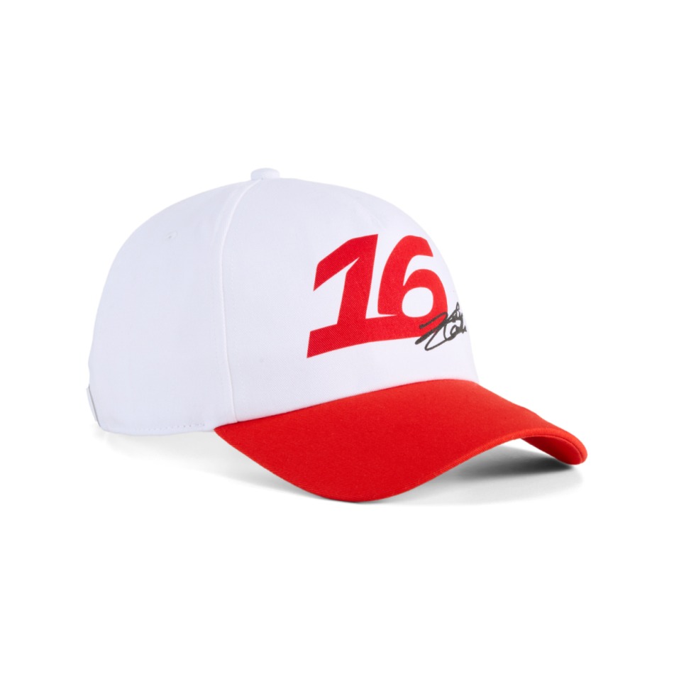 Ferrari čepice baseballová kšiltovka Charles Leclerc #16 white Graphic F1 Team 2026 - Doplňky