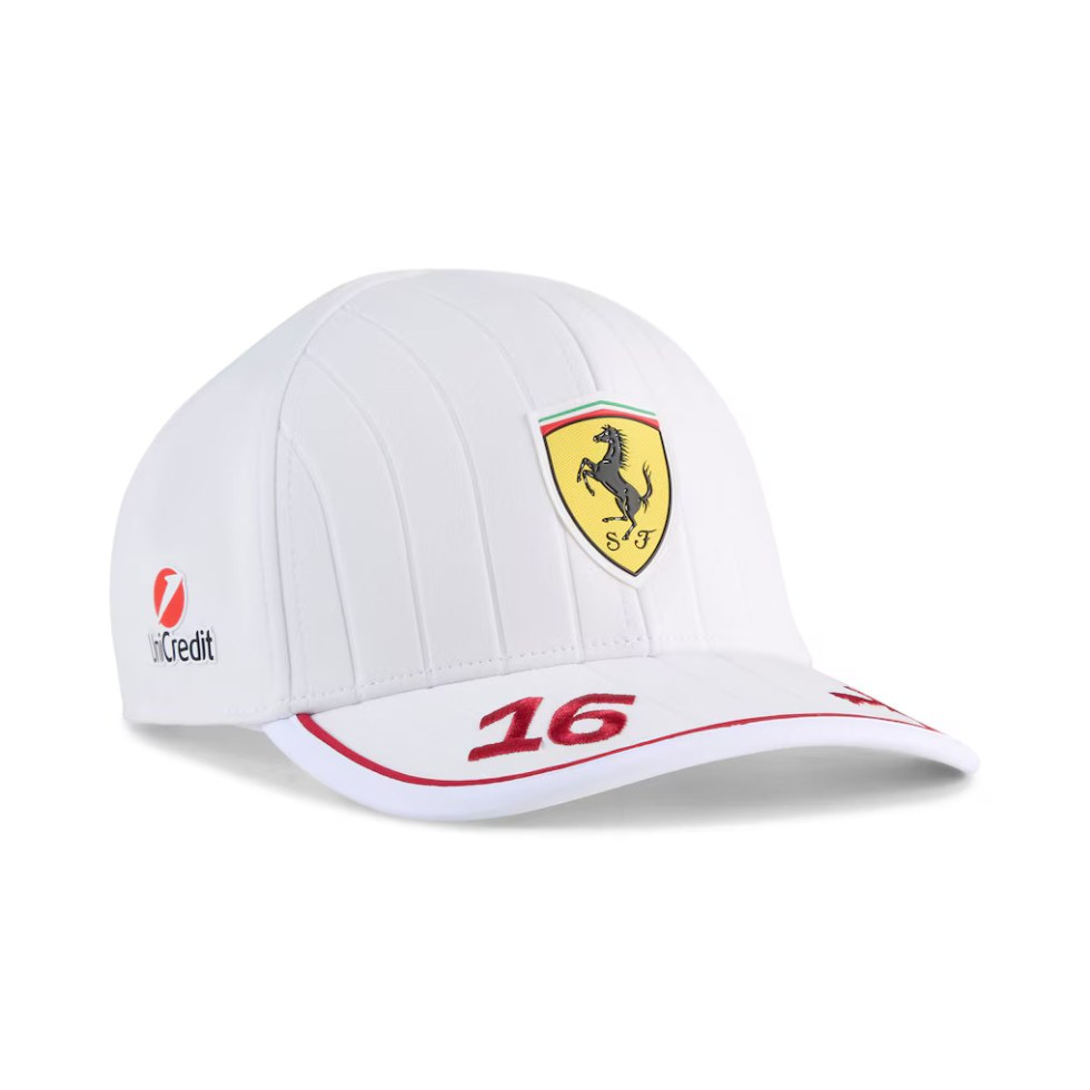 Ferrari F1 2025 Charles Leclerc kšiltovka bílá - Ferrari kšiltovky