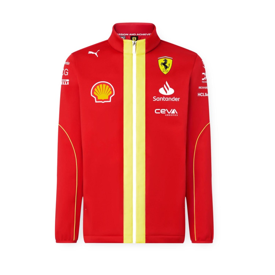 Ferrari pánská bunda Driver Softshell red F1 Team 2024 - Pánské mikiny, bundy