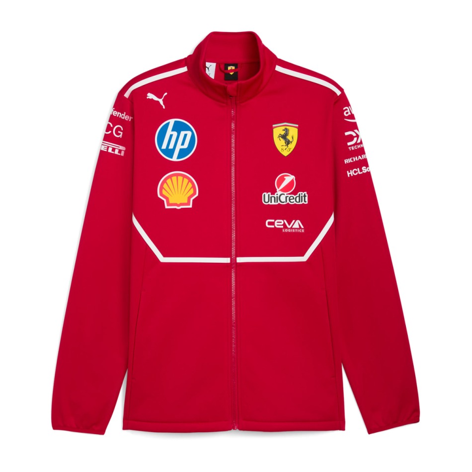 Ferrari pánská bunda softshell official Teamline Replica F1 Team 2025 - Ferrari mikiny, bundy