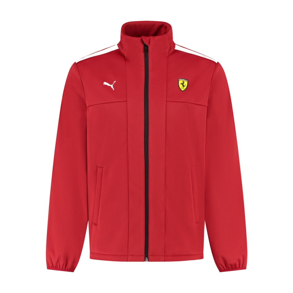 Ferrari pánská bunda softshell Logo red F1 Team 2025 - Pánské mikiny, bundy