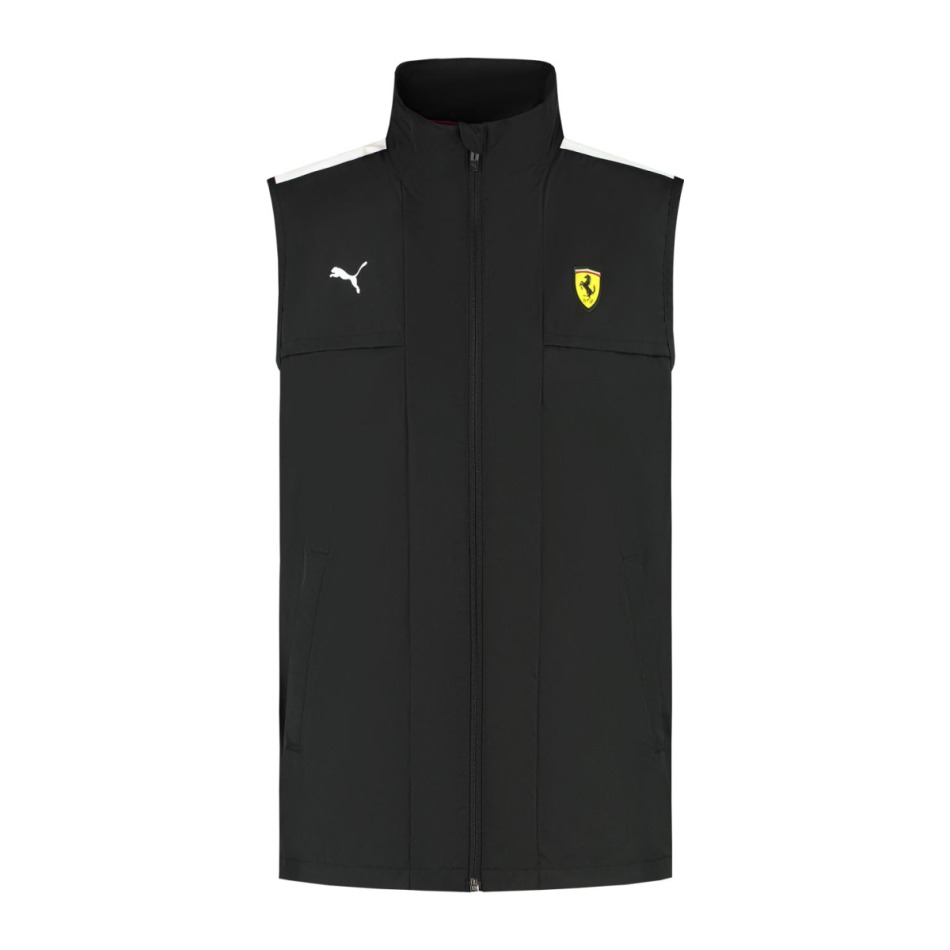 Ferrari pánská vesta Logo black F1 Team 2025 - Ferrari mikiny, bundy