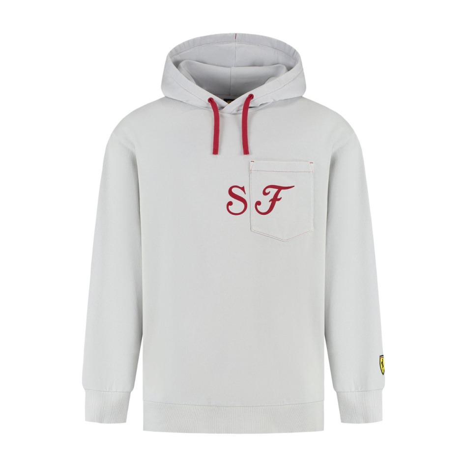Ferrari pánská mikina s&nbsp;kapucí Graphic grey F1 Team 2025 - Ferrari mikiny, bundy