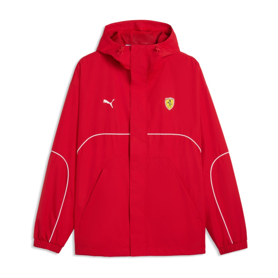 Ferrari pánská bunda s&nbsp;kapucí Rain red F1 Team 2026