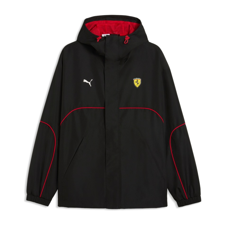 Ferrari pánská bunda s kapucí Rain black F1 Team 2026