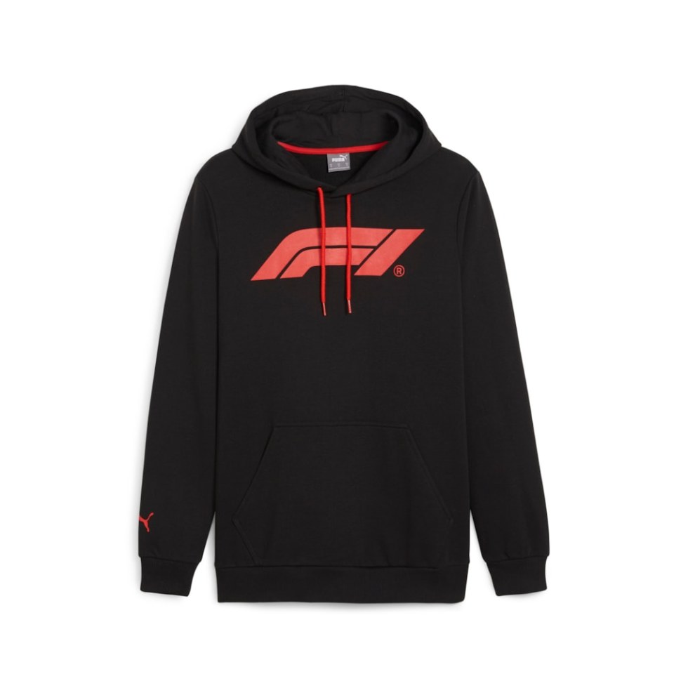 Formula 1 F1 pánská mikina s kapucí ESS Logo - Puma černá Formula 1 F1 pánská mikina s kapucí ESS Logo - Puma černá - Ferrari pánské mikiny