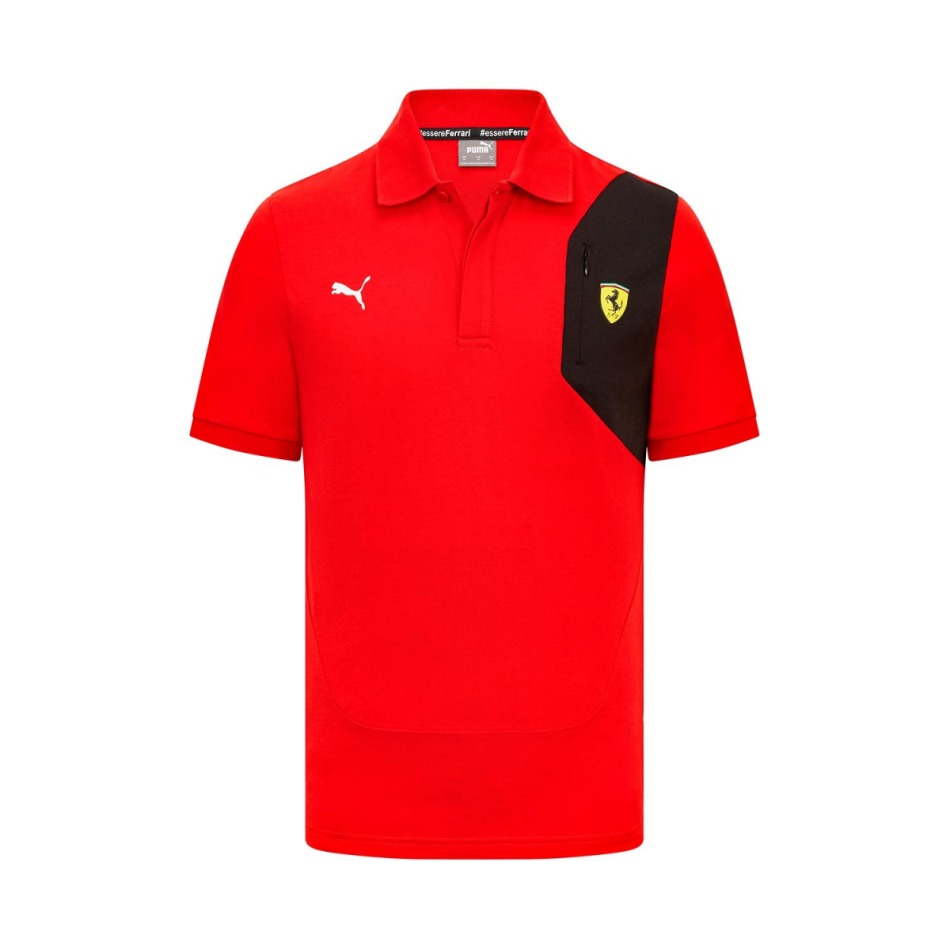 Ferrari pánské polo tričko Logo red F1 Team 2023 - Pánské trička, polo trička, košile